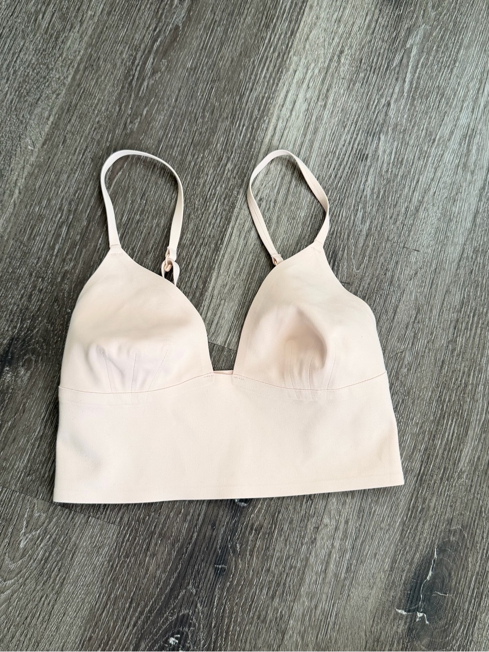 Free People Light Nude Longline Triangle Bralette - Picture 2 of 4